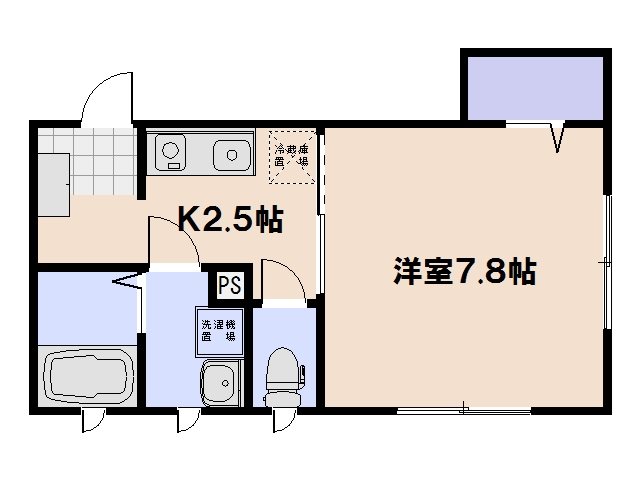 フィカーサ五日市 102号室 間取り