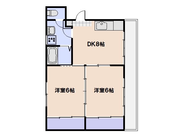 サンシャイン中央Ⅱ 404号室 間取り