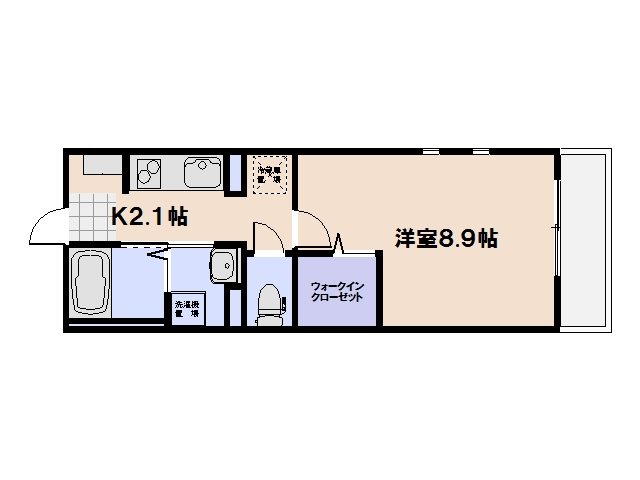 シャルム肥後Ⅱ 201号室 間取り