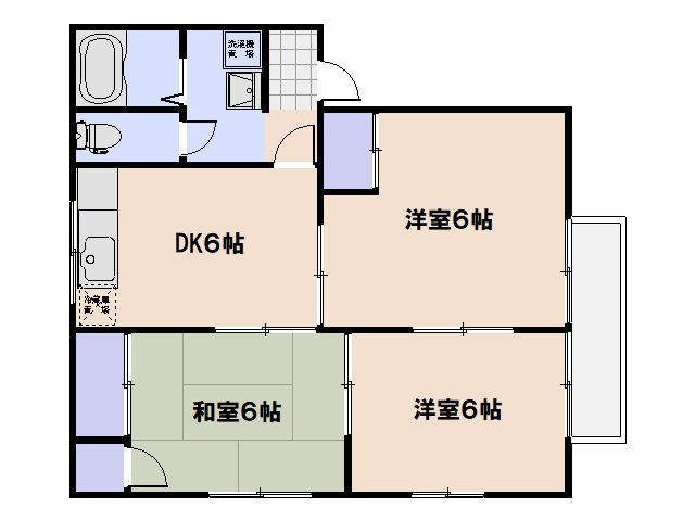 アセント美鈴園　A棟 101号室 間取り