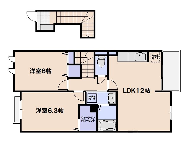 メゾンフランB 203号室 間取り