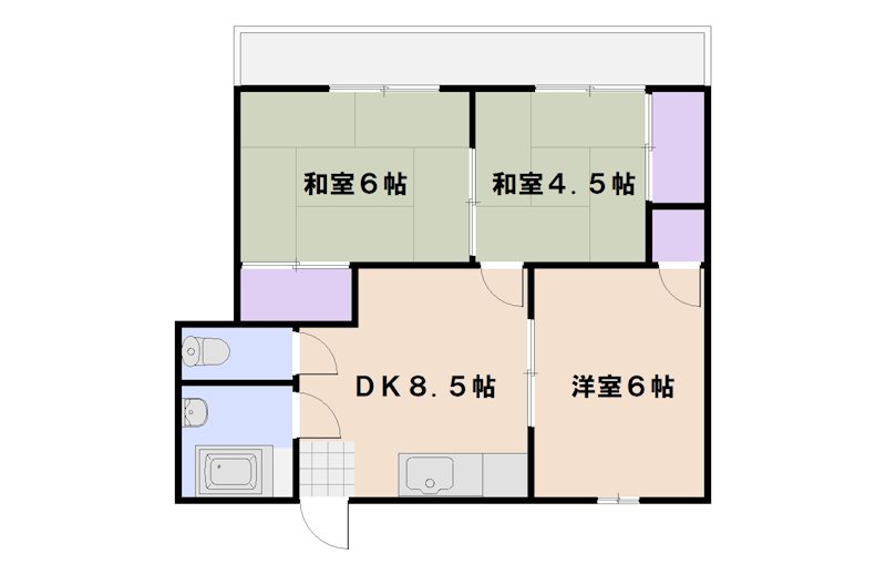 カツミビル 302号室 間取り