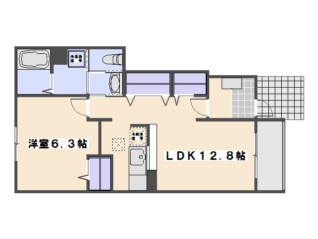 セレノⅡ 103号室 間取り