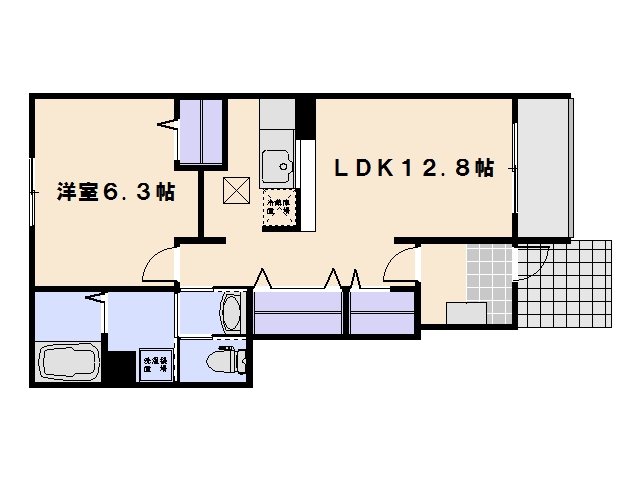 セレノⅡ 102号室 間取り