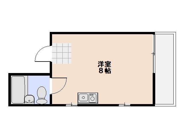 サンライズ五観橋Ⅱ 102号室 間取り