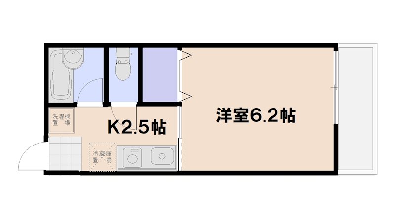 シティハイム吉見園 202号室 間取り