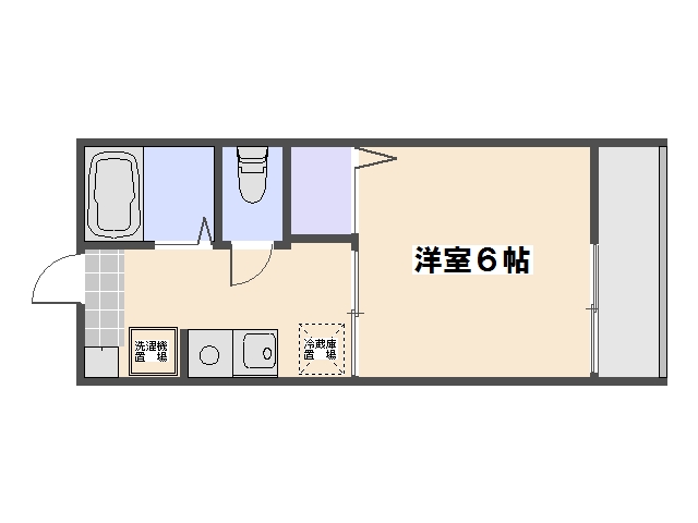 クレール五月が丘 106号室 間取り