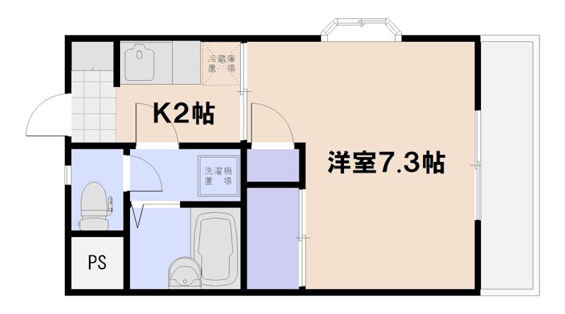 サンライズ五日市 406号室 間取り