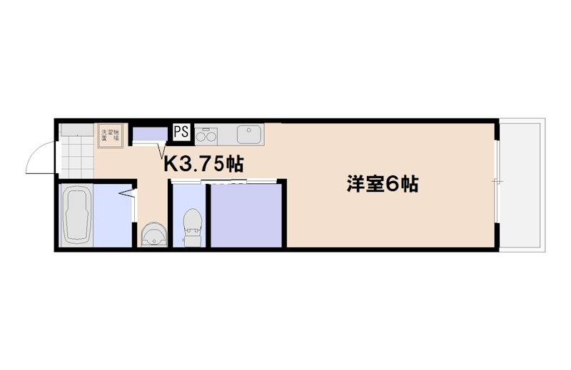 Zoro三筋 202号室 間取り