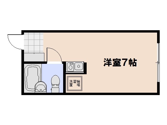エフェクトワン 103号室 間取り
