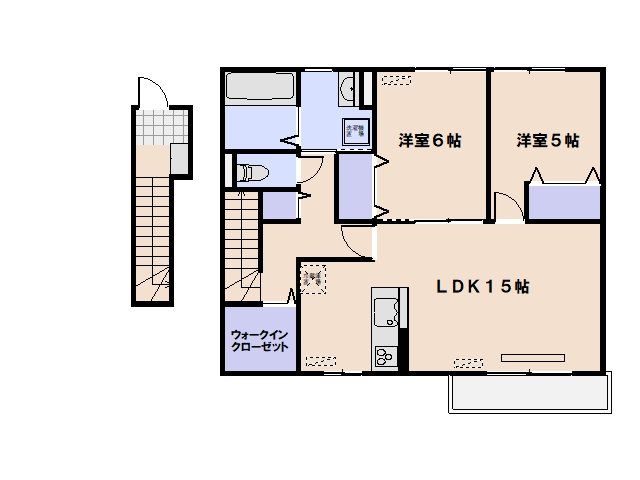 D-roomそらの 103号室 間取り