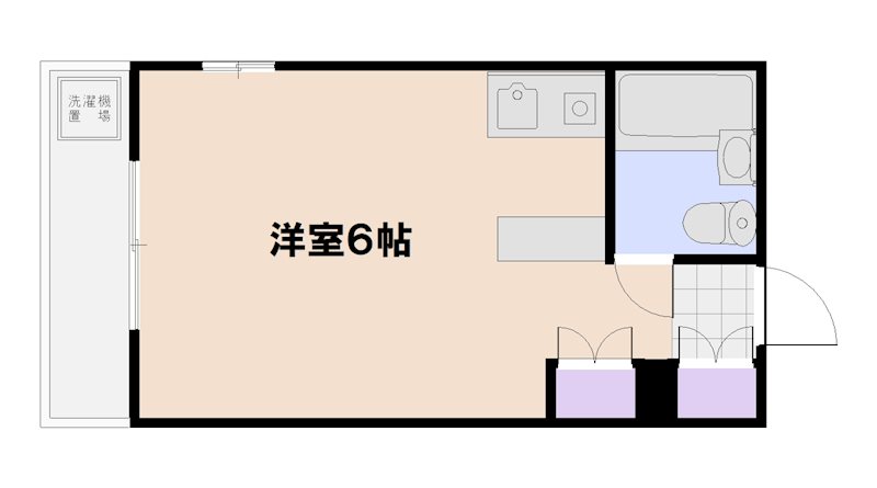 コーポ千鶴 202号室 間取り