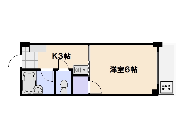 ビレッジ中央 503号室 間取り