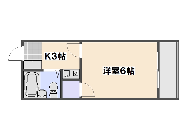 HOUSE459 303号室 間取り