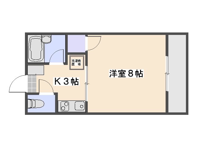 加茂ハイツ 101号室 間取り