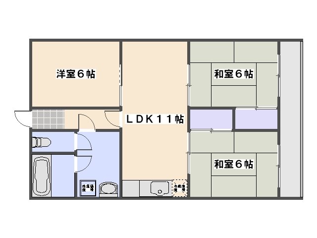 テラヤママンション 202号室 間取り
