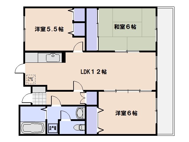 87gアーバン・ドミール皆賀 201号室 間取り