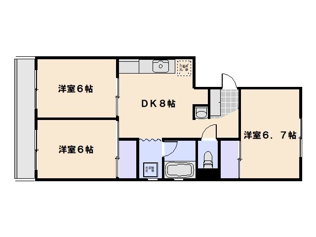 第三桂ビル 304号室 間取り