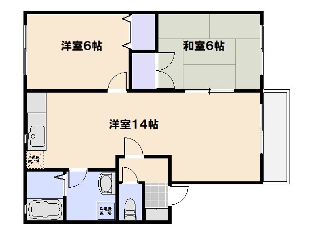 パークハイツ野田 A202号室 間取り