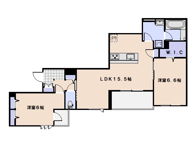 ボヌール櫻 306号室 間取り
