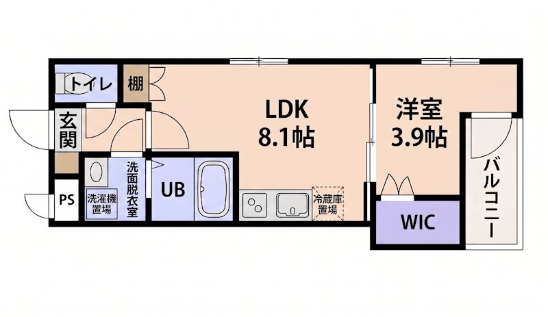 ＭＯＶＥ楽々園ＷＥＳＴ 203号室 間取り