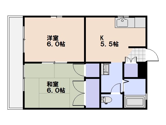 リーベン井口 202号室 間取り