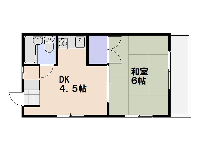 コーポ広沢 201号室 間取り