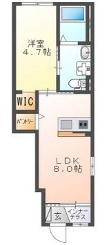 オリーブガーデン 103号室 間取り