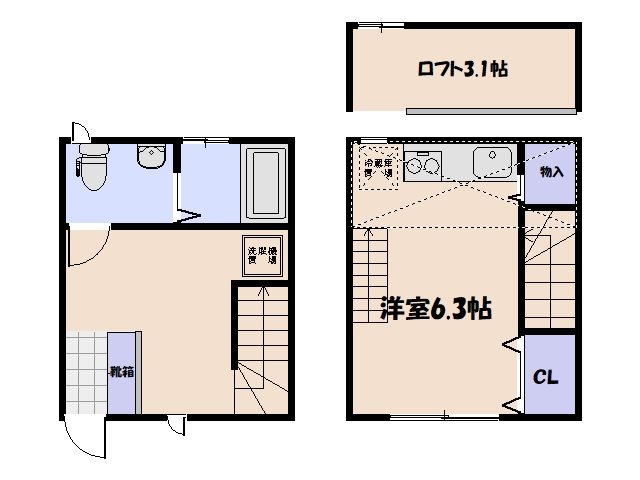 casa cozy　コイン通り 102号室 間取り