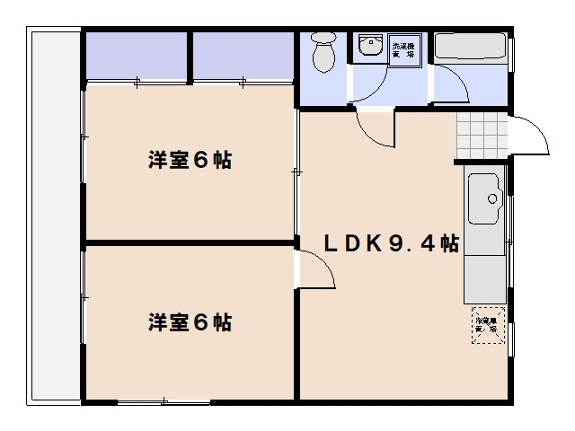 葵アパート 101号室 間取り