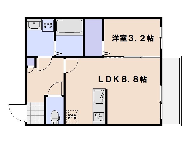 スマイルレジデンス三筋　北館 101号室 間取り
