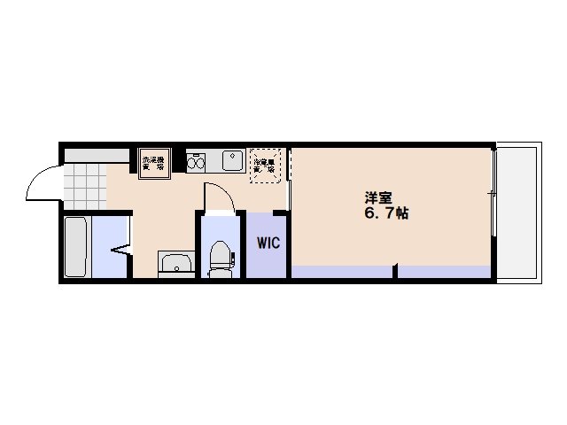 グランベル五日市 202号室 間取り