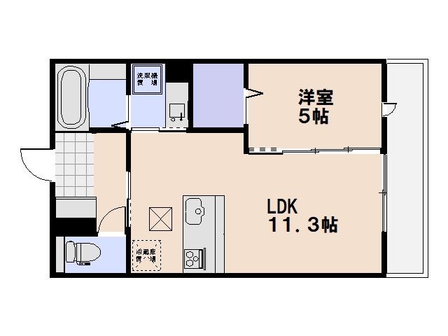 Ｃｌａｉｒ楽々園 203号室 間取り