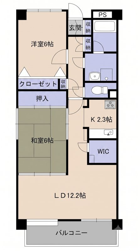 ダイアパレス五日市中央 406号室 間取り