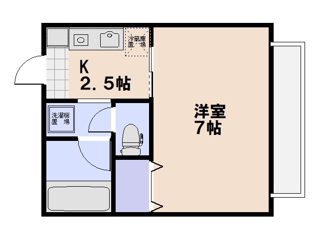 ハピネスM1 202号室 間取り