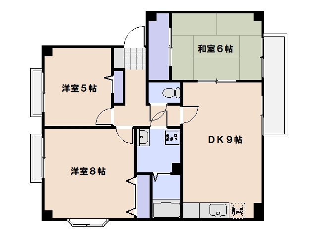 カルムハイツＭ　Ｂ棟 202号室 間取り