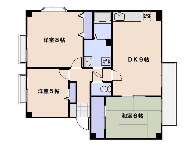 カルムハイツＭ　Ｂ棟 201号室 間取り