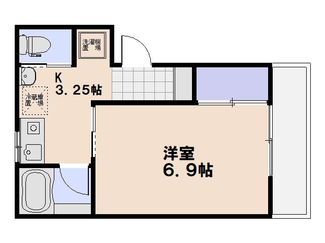 West Village 202号室 間取り
