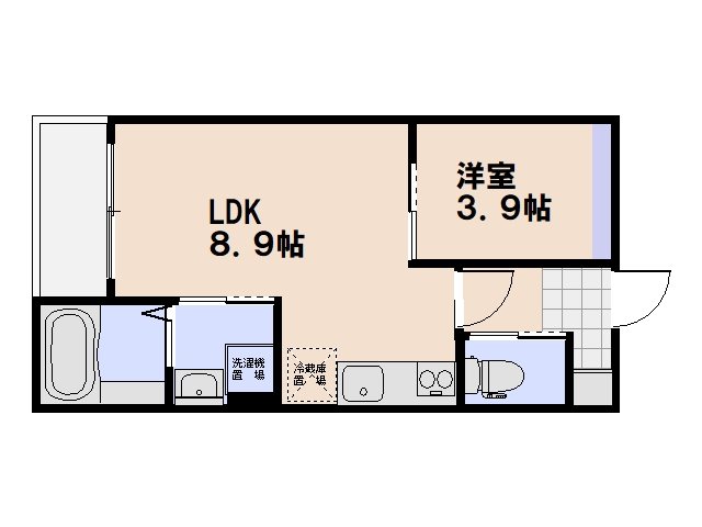 エクシア廿日市 102号室 間取り