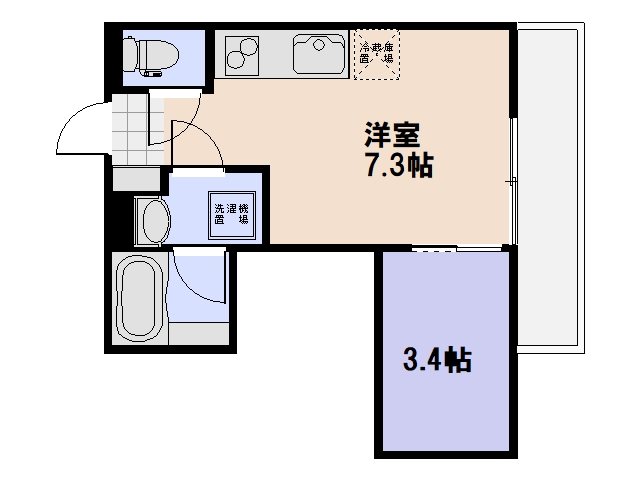 AXA五日市駅前 203号室 間取り