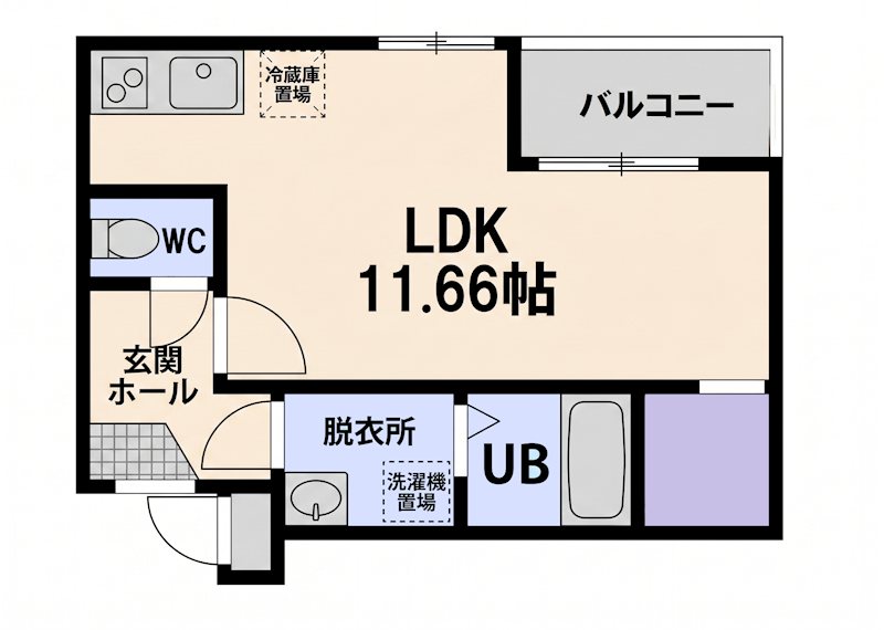 スマイルレジデンス廿日市本町 108号室 間取り