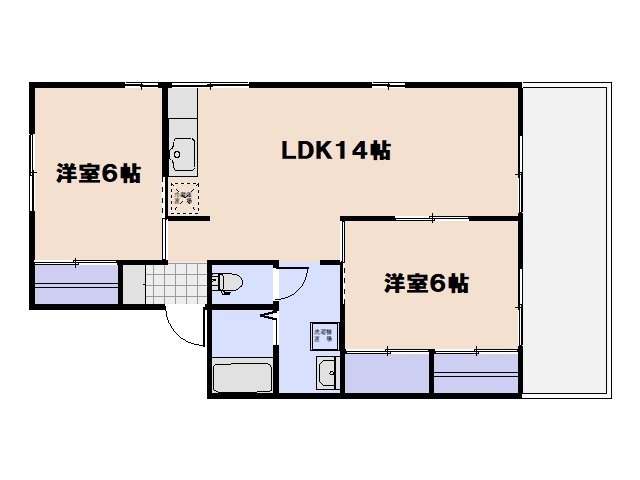 セジュール大田　B棟 間取り図
