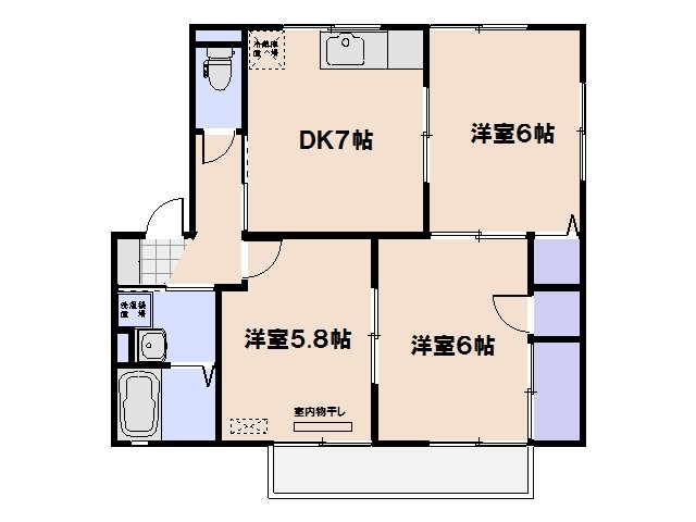 エメロード高石 201号室 間取り