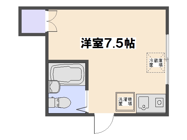 Uステージ五日市中央Ⅱ 102号室 間取り