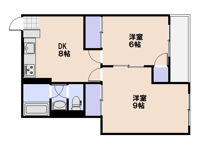沢岡建設第3ビル 202号室 間取り