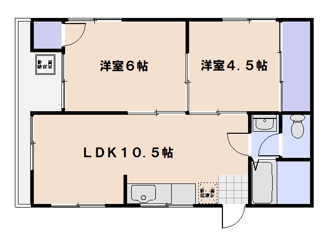 松岡マンション 403号室 間取り