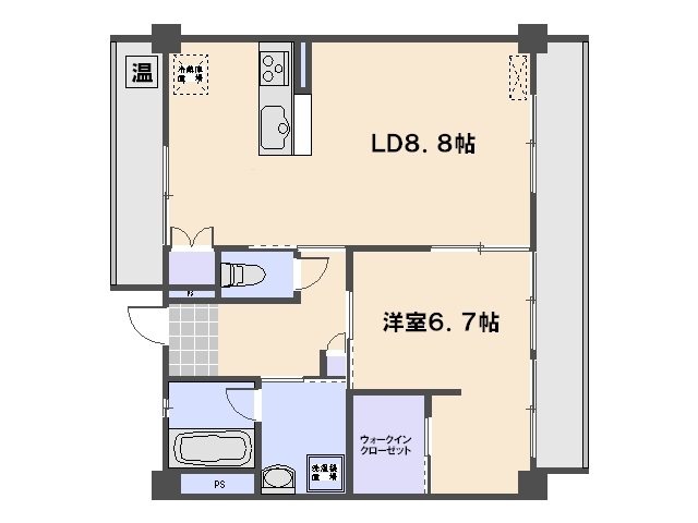 シティコート海老園 104号室 間取り