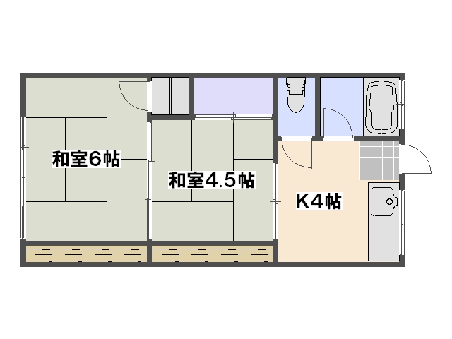 新納アパート　 205号室 間取り