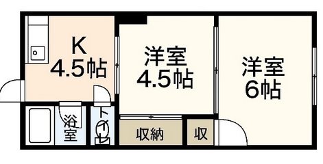 新納アパート　 205号室 間取り