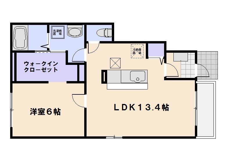 ヴェルテA 101号室 間取り